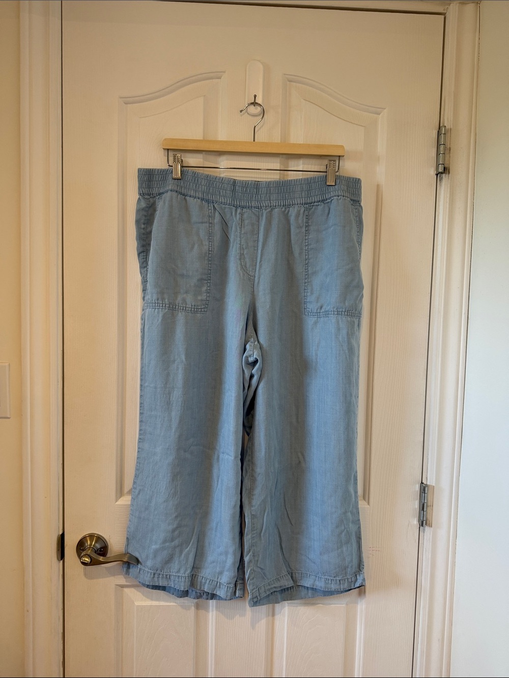 Hilary Radley Blue Tencel Lyocell Wide Leg Pants XL